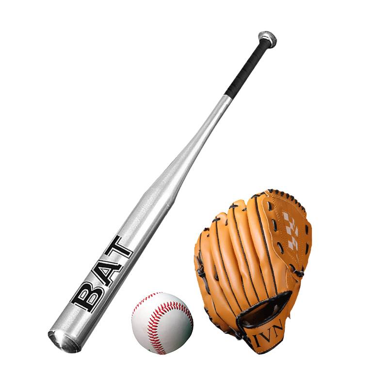 Young children's baseball set of soft-wood alloy baseball bats + gloves + three sets