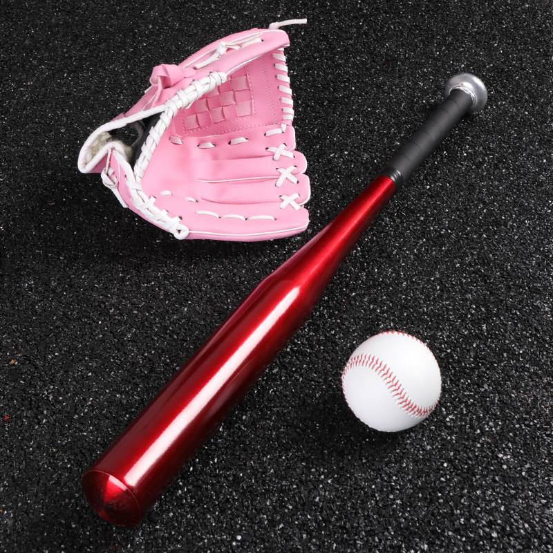Red baseball stick (pink glove+ball)