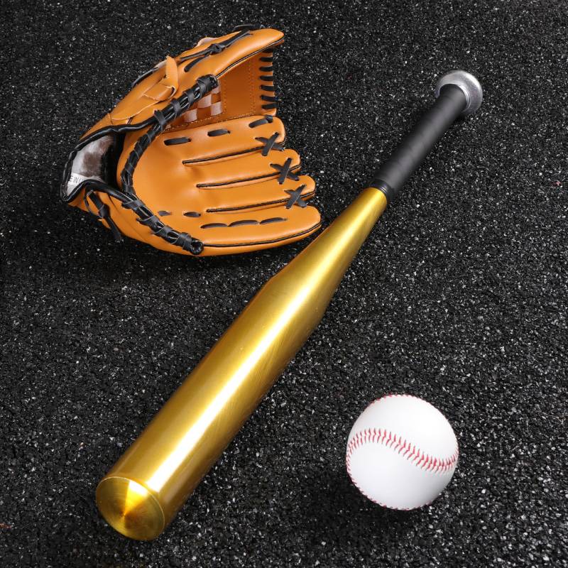 Golden Baseball Stick (brown gloves+ball)