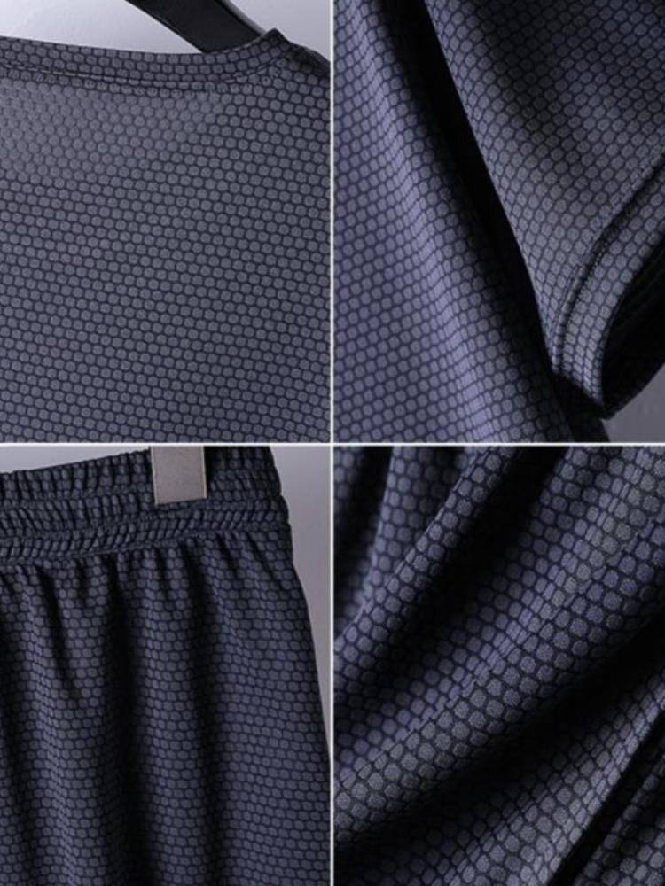 Porkic adaptation of ice silk short -sleeved T -shirt boys junior high school student basketball clothing set young big children summer dress