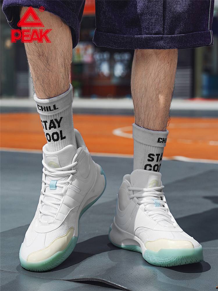 Peak men's shoes 2024 Summer new basketball shoes men's shock absorption inner field professional sports return warming shoes tide