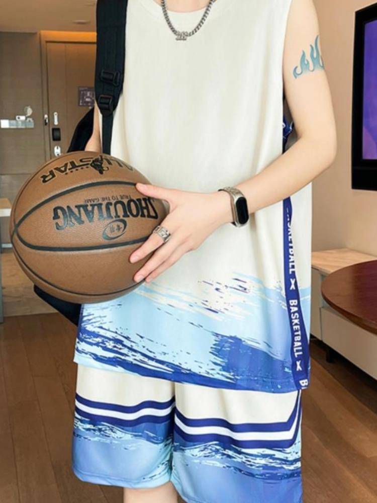 Peak adapts to junior high school high school students basketball uniforms youth summer jersey jersey boys ice silk T -shirt big children