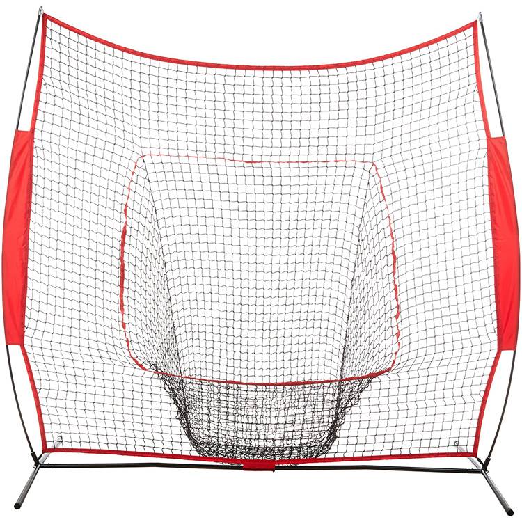 Trained softball baseball bats to block the net