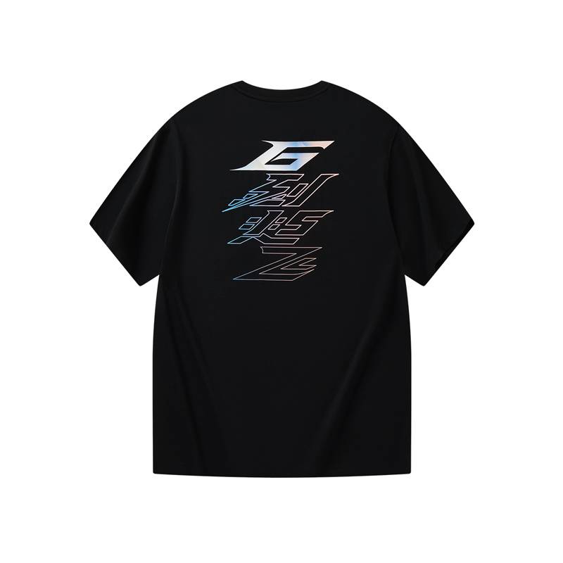 Powder Alvarado | China line round neck short -sleeved T -shirt basketball cultural shirt casual breathable top men