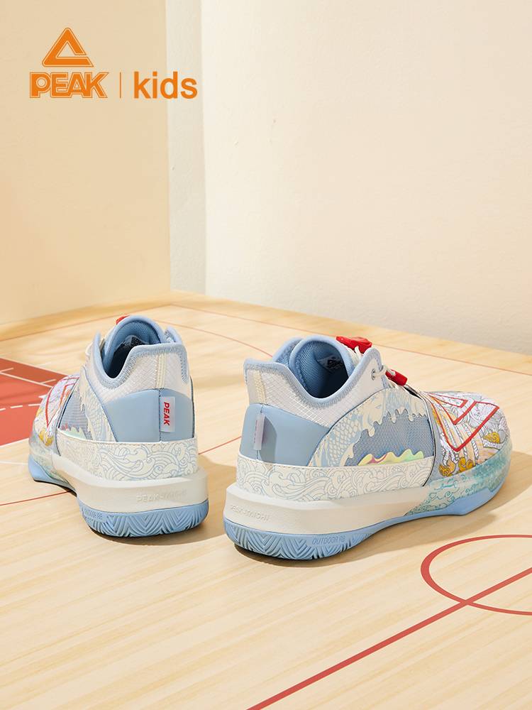 Peak Great Triangle Basketball Shoes Men's summer breathable new children's sneakers sports shoes big shock reducing actual combat sneakers
