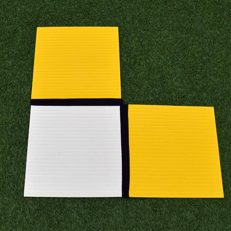Baseball Sponge Barball Simple Double-color Back L-shaped rubber basement 4-piece set of baseboard safety base pad T-Ball