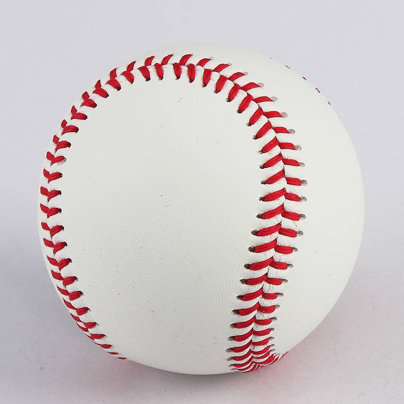 White cowhide soft ball