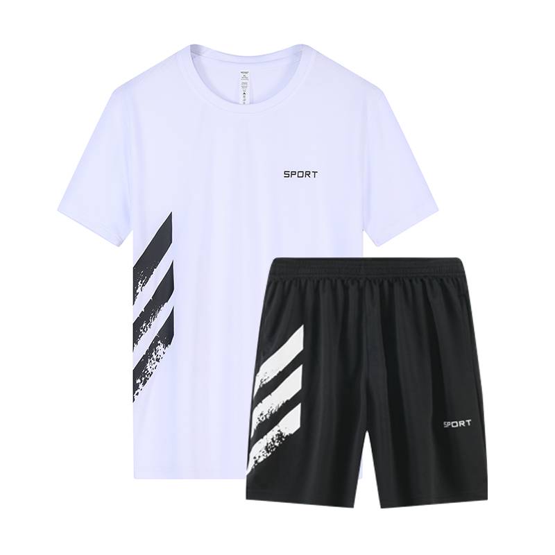 Peak sportswear set short -sleeved summer fast dry breathable T -shirt morning running basketball training shorts gym clothes