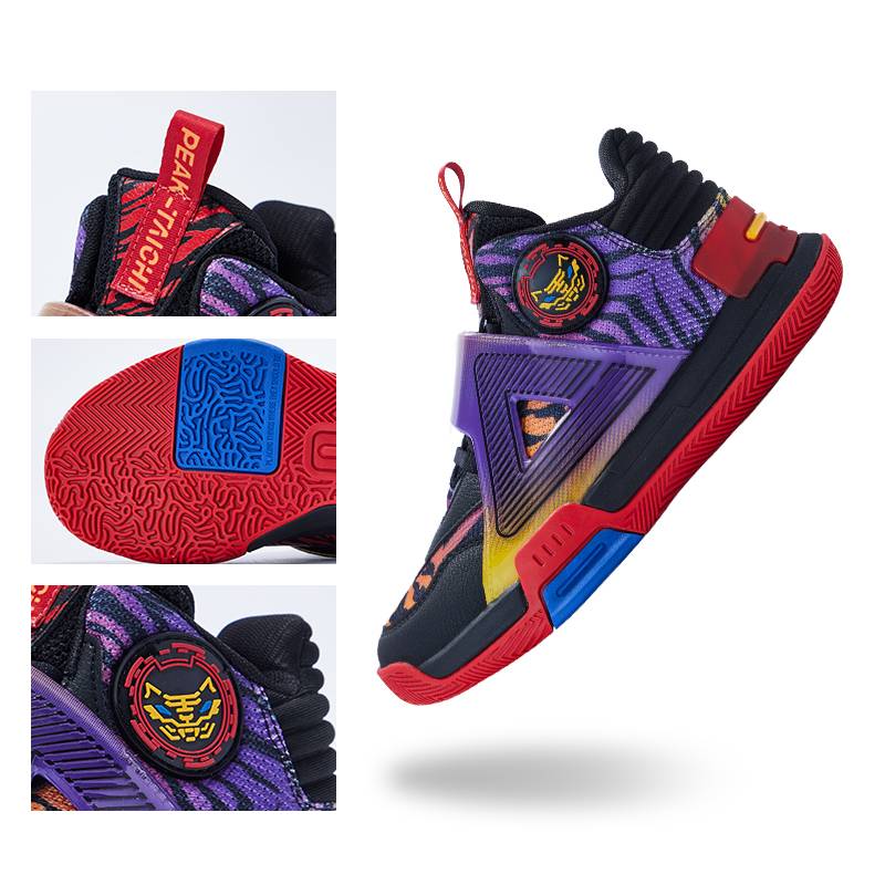 Peak children's state of great triangle basketball shoes 2024 Spring new classic cushioning boys sports shoes