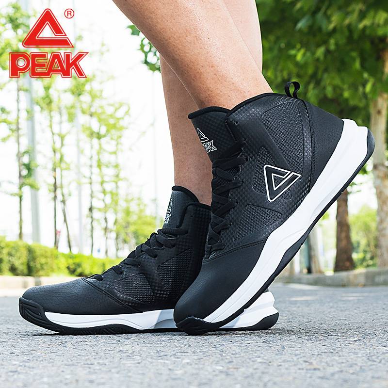 Peak basketball shoes men's summer new leather sneakers field boots outdoor shock anti -skid men's shoes sports shoes