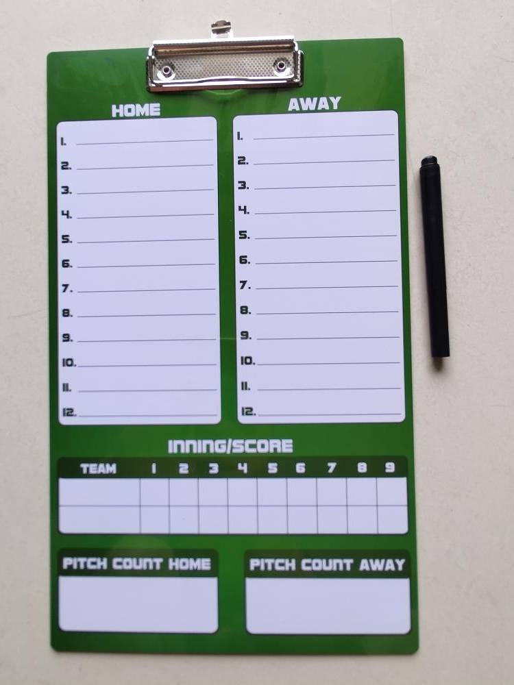 Baseball Barball Tactical Board Coach Referee Training Training Board Double -sided Printing with High -quality White Board Pen