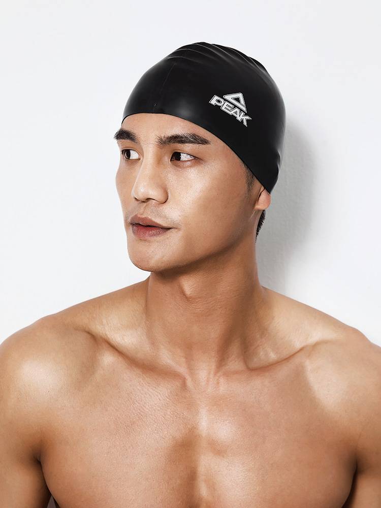 Pockery Silicone Swimming Hat Large Comfortable Big Head Head Ear Training Men and Women Adult Thicked Pure Swimming Hat