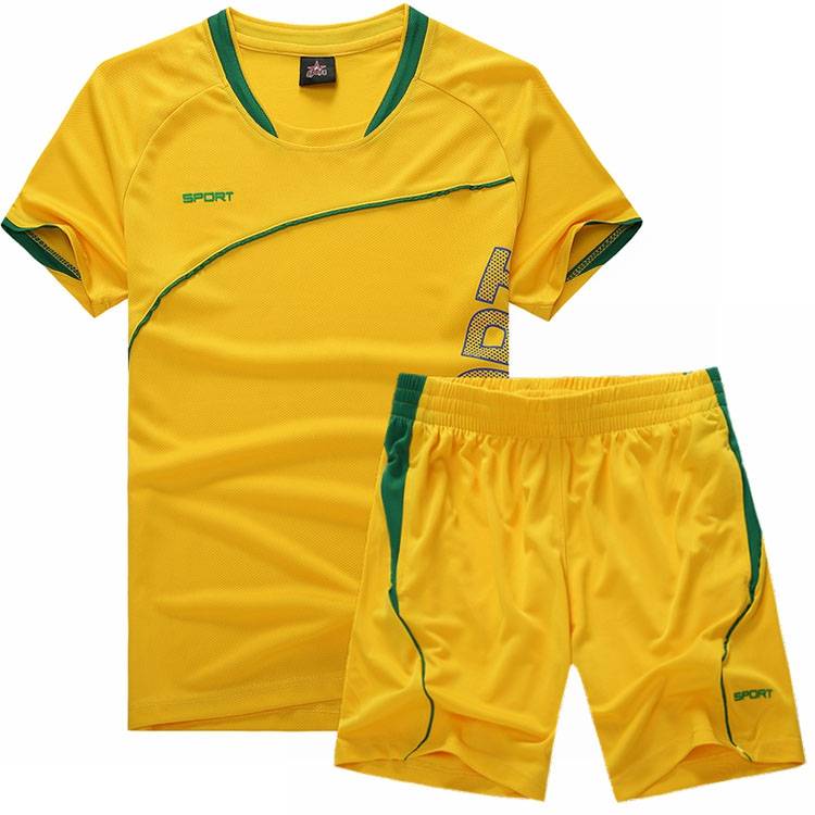 Pork sports suit men's short -sleeved shorts training fast dry fitness clothes summer badminton thin sweat absorption and breathable running