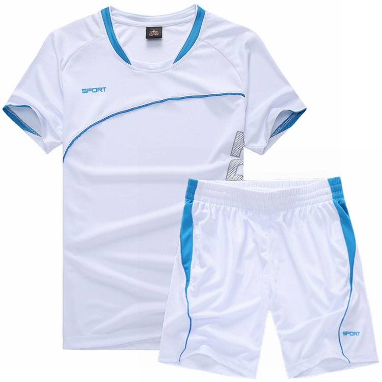 Pork sports suit men's short -sleeved shorts training fast dry fitness clothes summer badminton thin sweat absorption and breathable running