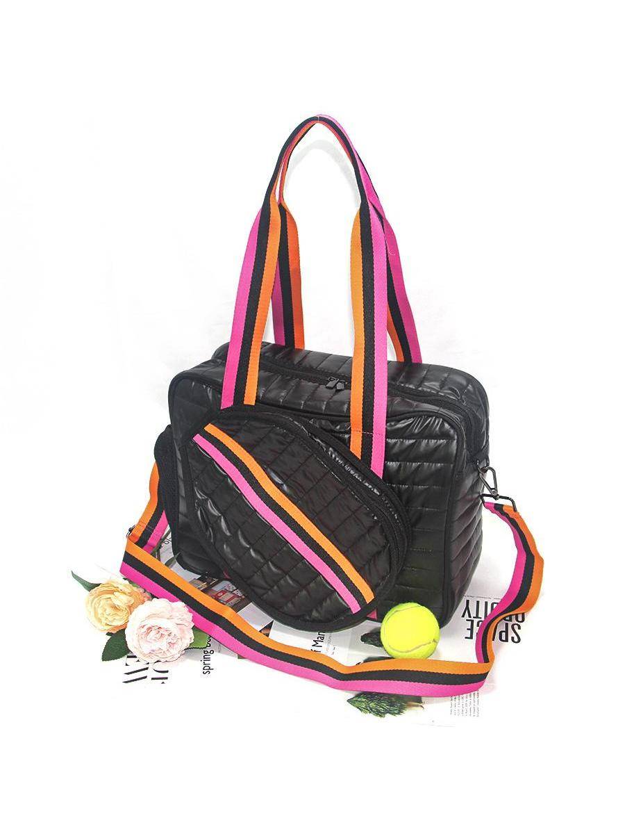 Diving diving tennis racket buns Bidblack stripe stripe outdoor sports bag Pocket racket bag ping -ping bag large capacity