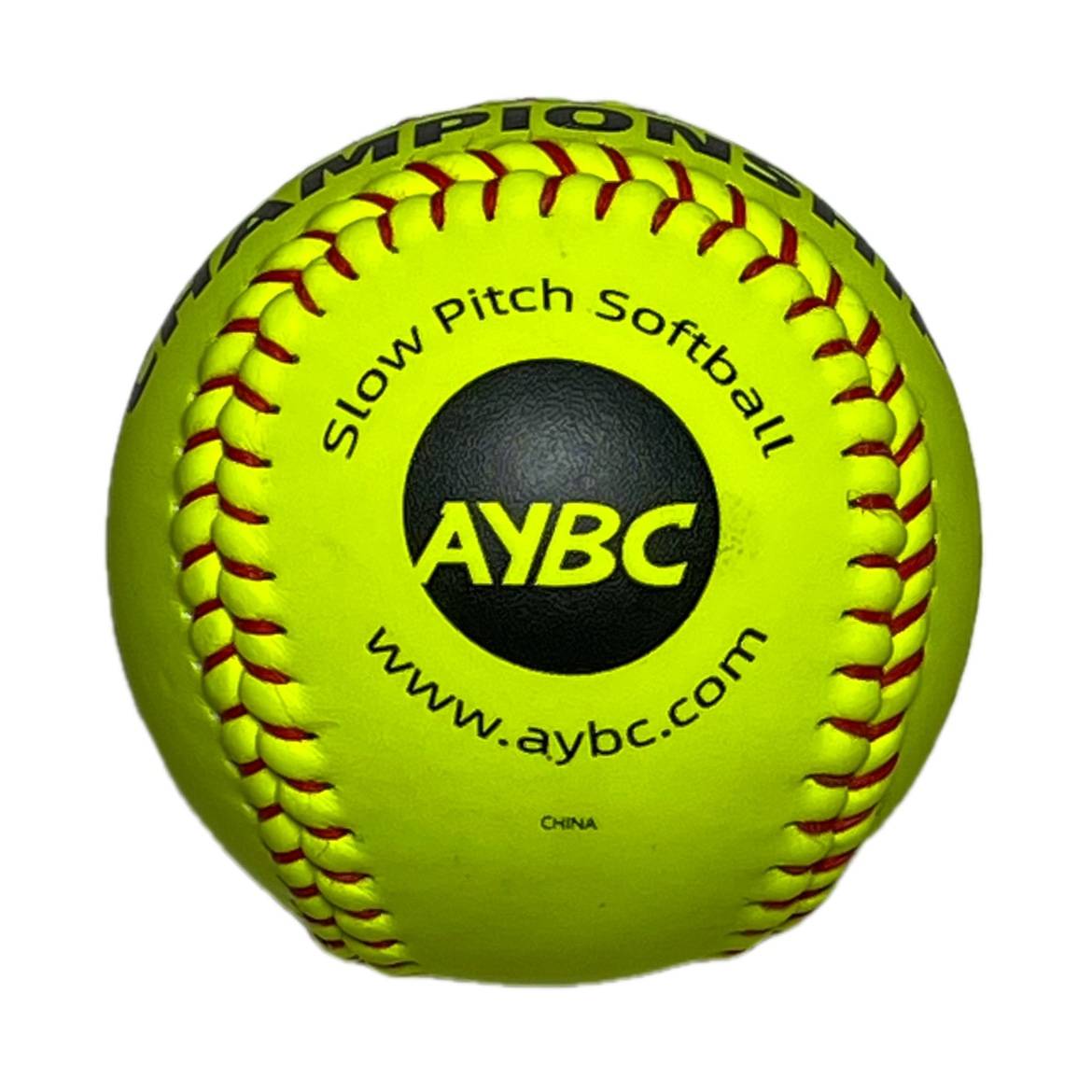 Aybc Chinese Ai Yongbo 12 -inch fluorescent soft core imitation leather slowly casts the baseball