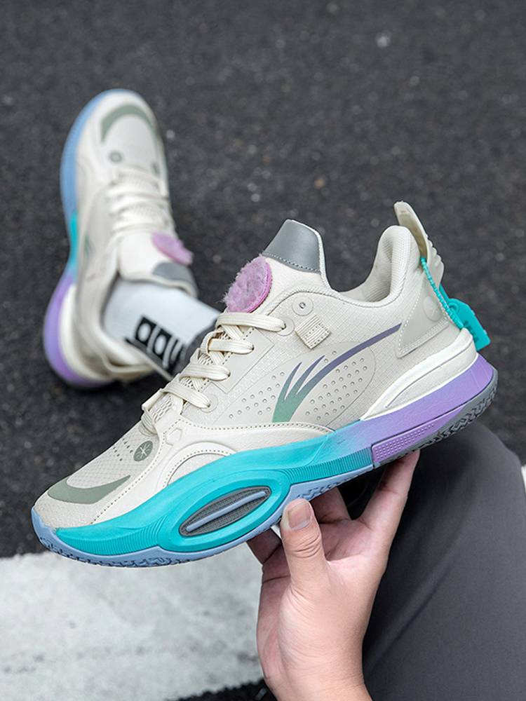 Porkic adapts to the city's 10 basketball shoes men and women, young students, professional actual combat shoes men's air cushion shock absorption men