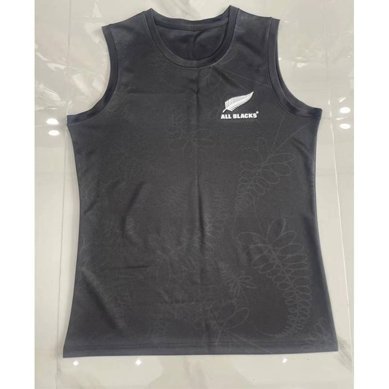 2024 New Zealand full black vest rugby uniform sleeveless training suit player VEST Rugby Jesery