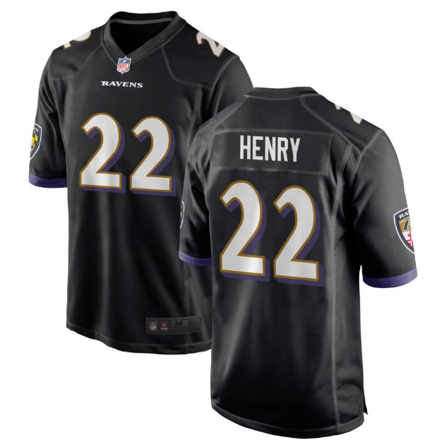 NFL Balt Mo Crow Baltimore Ravens Rugby Unit 22 Derrick Henry Jersey