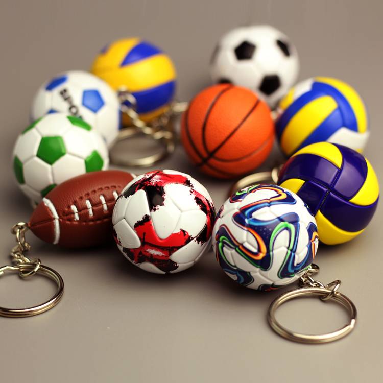 World Cup basketball football keychain volleyball rugby small pendant sports sports small jewelry grabbing small gift