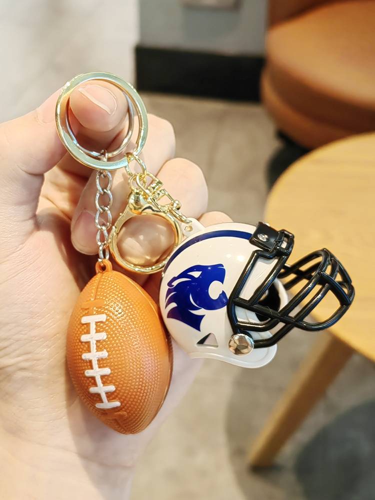 Olive helmet keychain backpack backpack exquisite pendant pendant creative pendant men's female student small gift gift