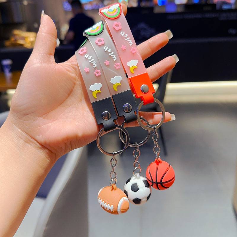 Soccer basketball car key buttons, sports souvenirs