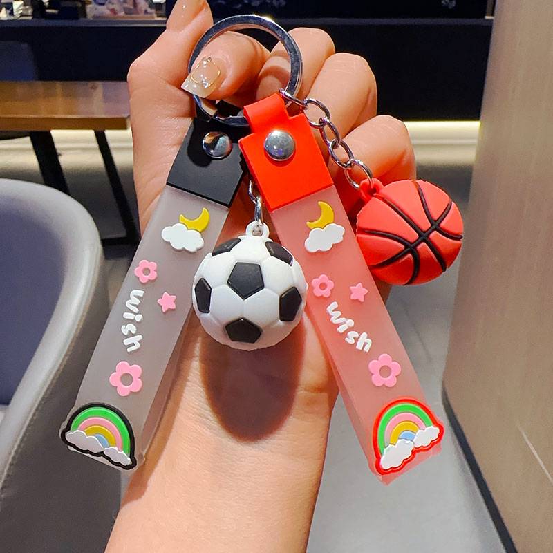 Soccer basketball car key buttons, sports souvenirs