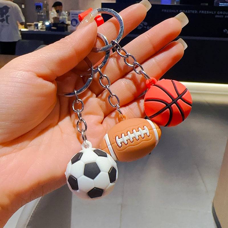 Soccer basketball car key buttons, sports souvenirs