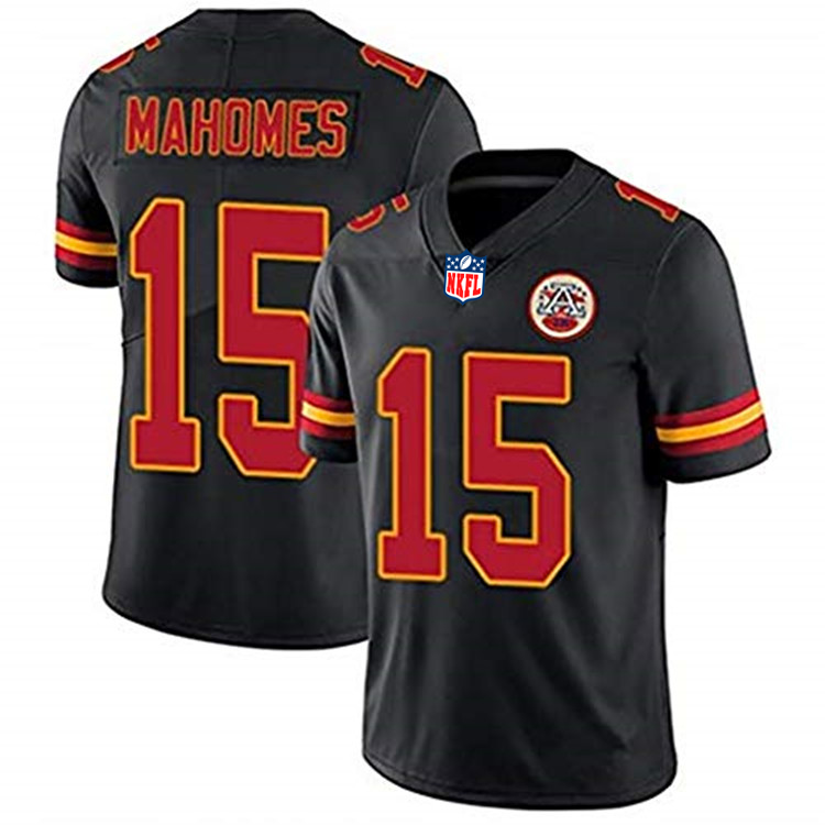 New Chien Chief Mahomes #15 kelce #87 second -generation legendary short -sleeved rugby uniform