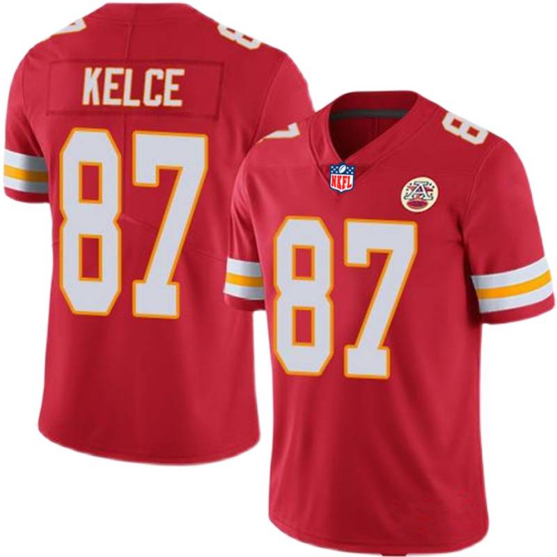 New Chien Chief Mahomes #15 kelce #87 second -generation legendary short -sleeved rugby uniform