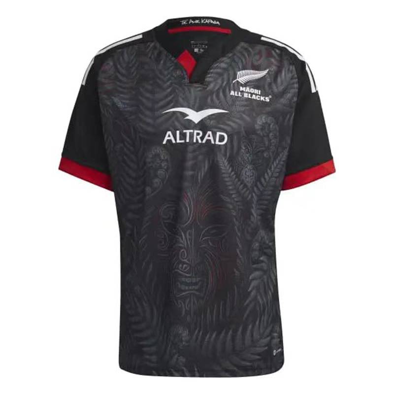 Maori home T -shirt training suit Short -sleeved New Zealand vest olive jersey Maori Rugby Jersey