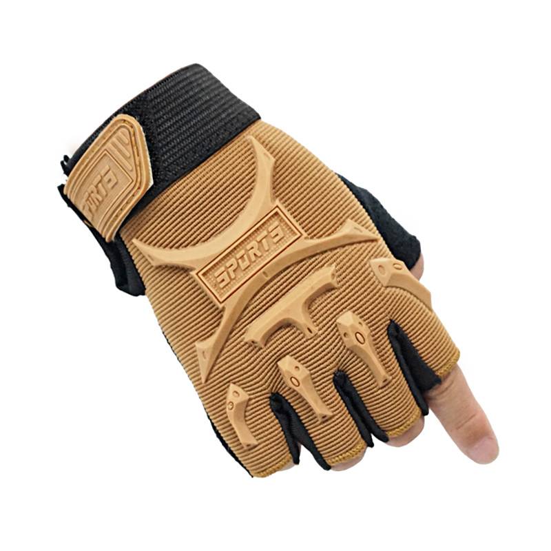 Semi -finger gloves Boys Student Outdoor Sports Expand Fitness Children's Anti -Slide Refers to Tactical Military Gloves Training