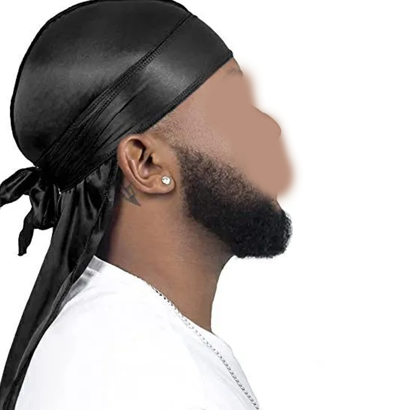 longtail pirate hats, hip-hop silky durag turbans on the flexible hood basketball stage