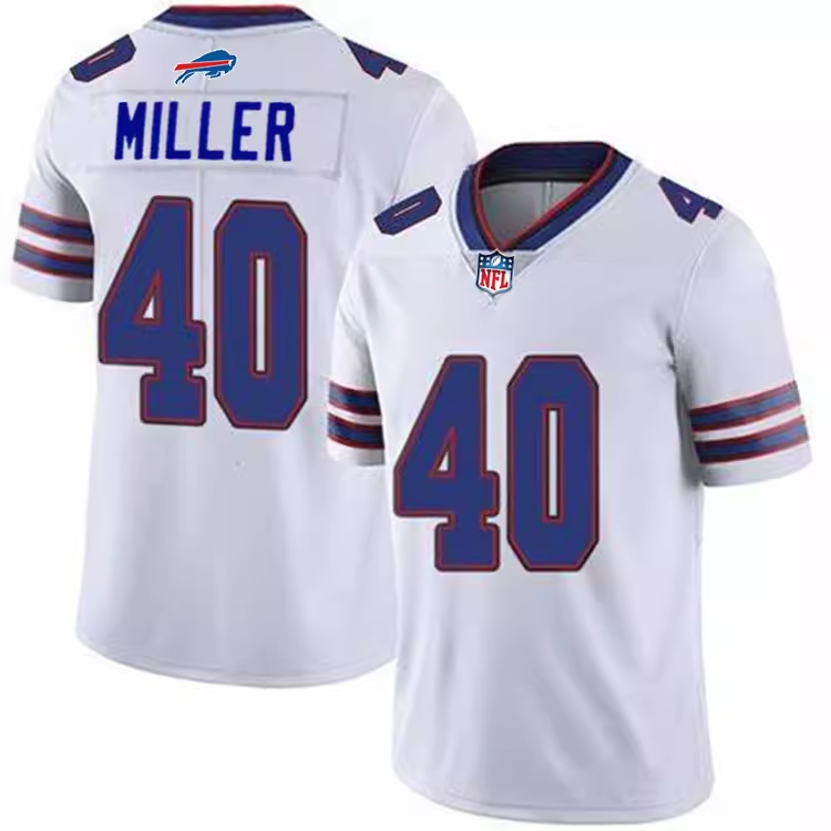 NFL Buffalobier Buffalo Bills Rugby Unit 40 Von Miller Jersey Embroidery Men's