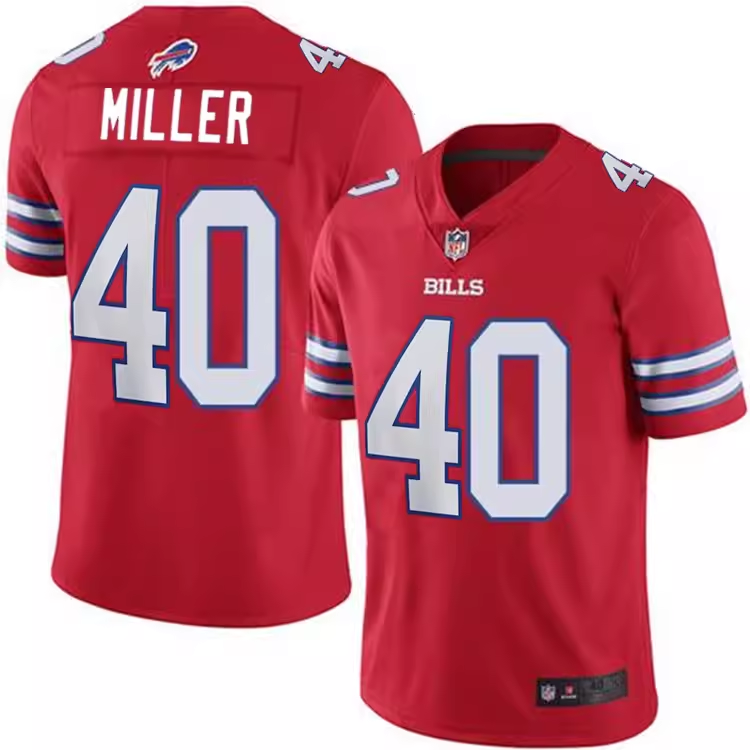 NFL Buffalobier Buffalo Bills Rugby Unit 40 Von Miller Jersey Embroidery Men's