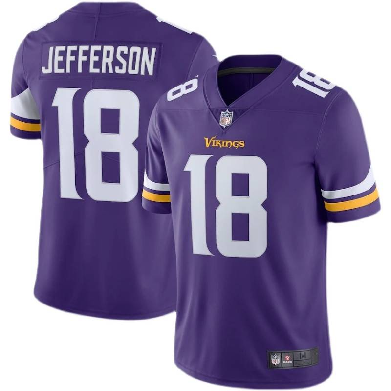 Minnesota Virgin Vikings Rugby Uniform No. 18 Justin Jefferson Sports