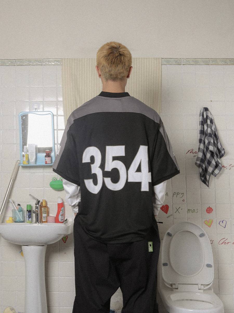 Something by Coc Cube Playing Rugby Player Training Server Soby Printing Short -sleeved T -shirt