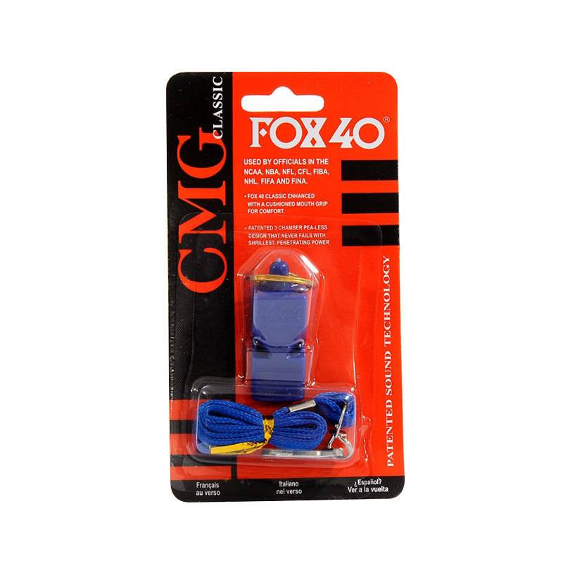 Fox mouth whistle with rope (blue)