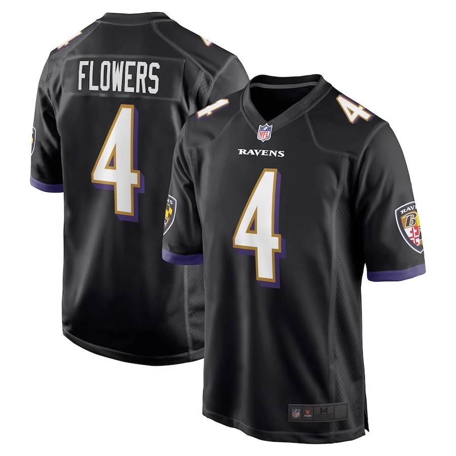 Balt's Mo Crow Baltimore Ravens Rugby Uniform No. 4 Zay Flowers Skirts Sportswear