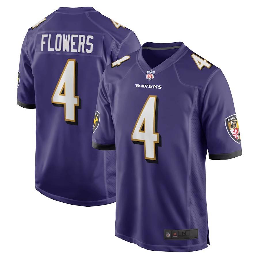 Balt's Mo Crow Baltimore Ravens Rugby Uniform No. 4 Zay Flowers Skirts Sportswear
