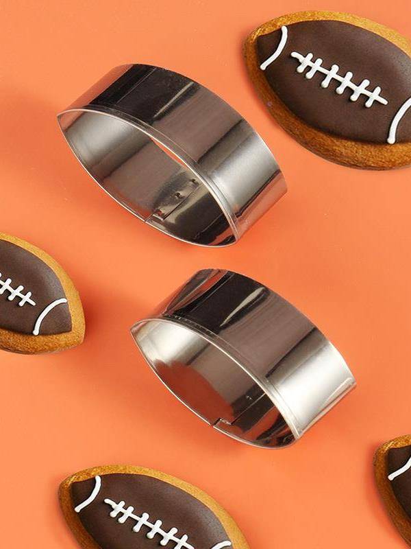 6 sets of rugby stainless steel biscuits cookie DIY cookie cookies, handmade baking tools