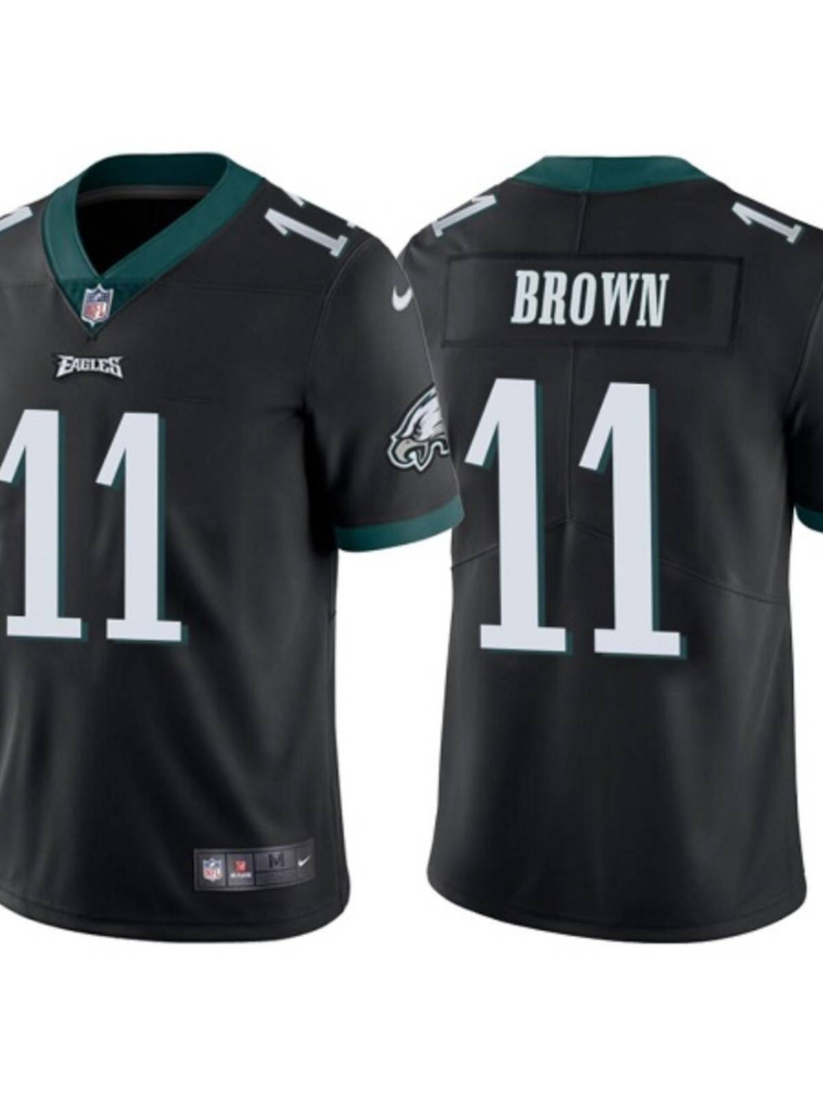 NFL rugby jersey Eagles Eagles No. 11 BROWN62#1#6#Embroidered jersey short -sleeved T -shirt