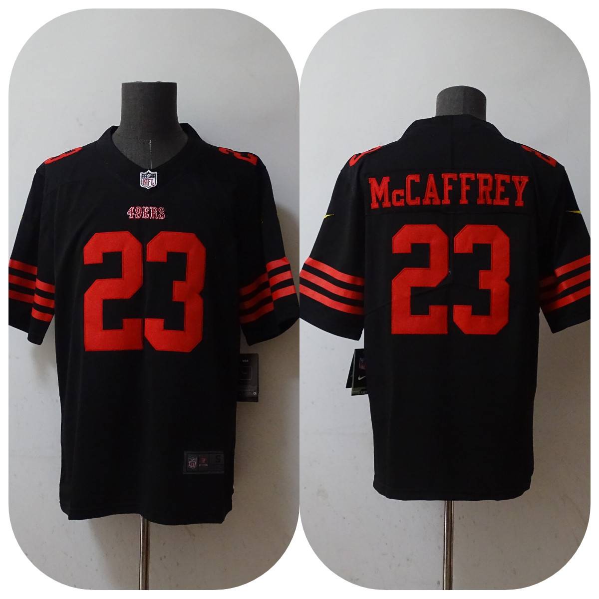 NFL San Francisco Rugby Uniform 23#Christian McCaffrey jersey
