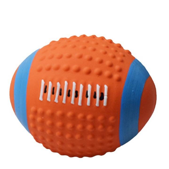 Dog toy vocal, toy ball football rugby grinding molar elastic teddy gold hair pet supplies rubber ball training dog