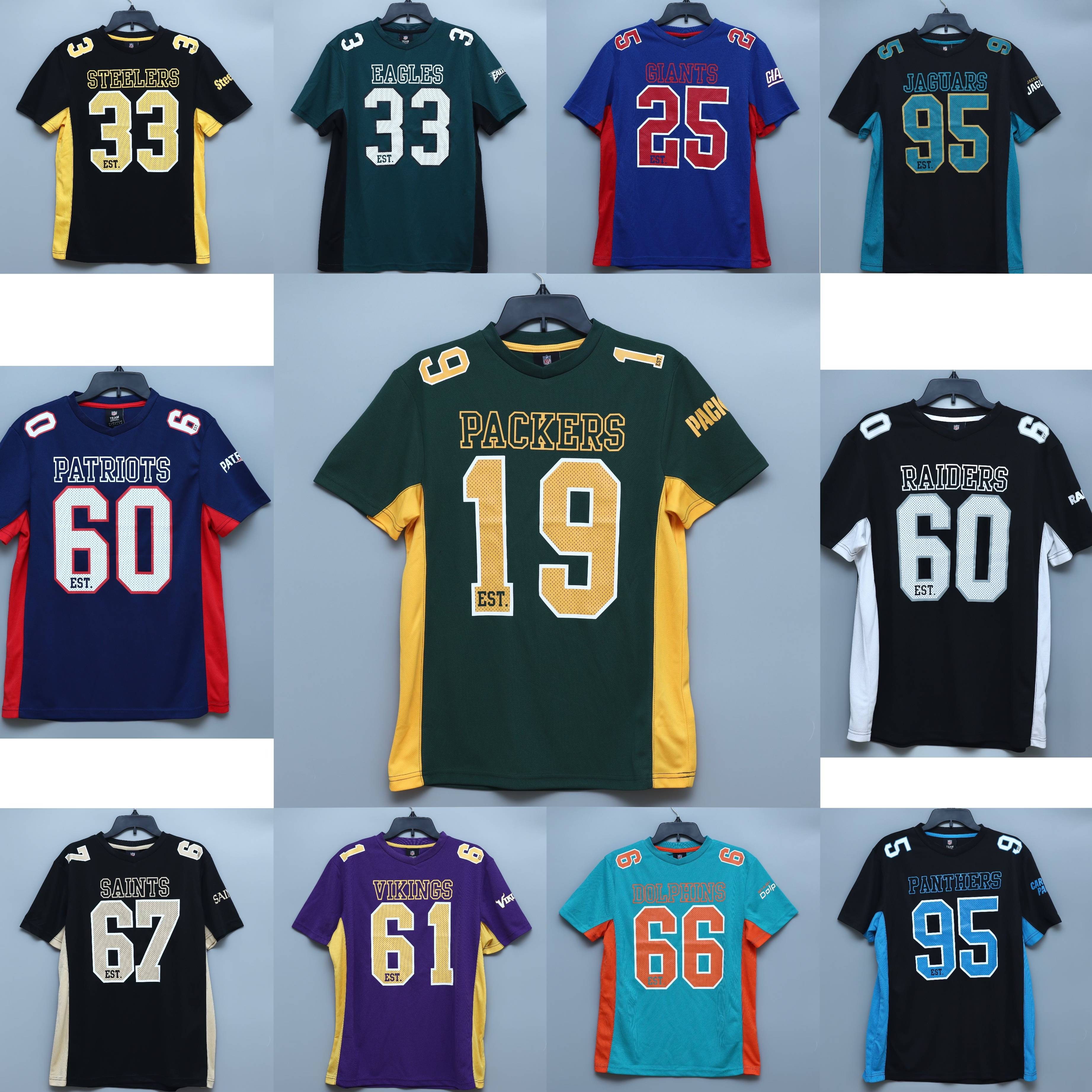 Tail single NHL rugby fast dry short -sleeved T -shirt round neck summer sports leisure young men and women same paragraph