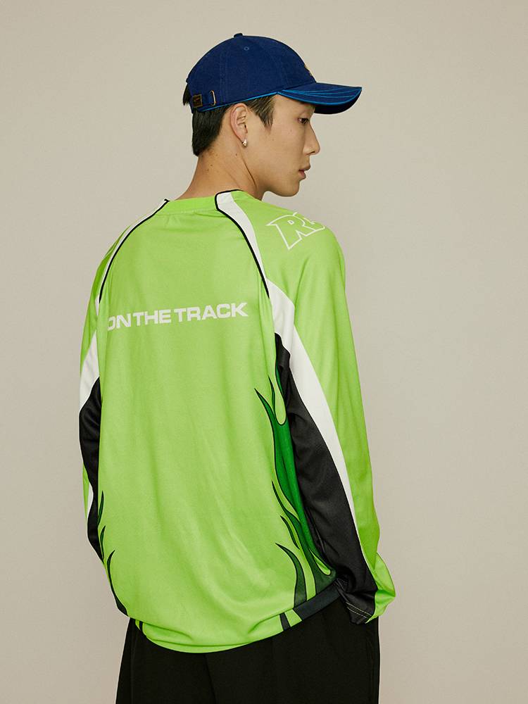 REOCHA heat is 24SS Spring and Autumn Flame, Turning Color Switch Ice Hockey Sports Long -sleeved Rugby Uniform Basketball Service Men