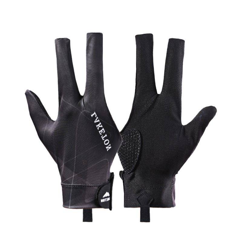 Billiards gloves three -finger billiard room Senior Snooker equipment special billiard ice silk anti -slip semi -finger climbing finger