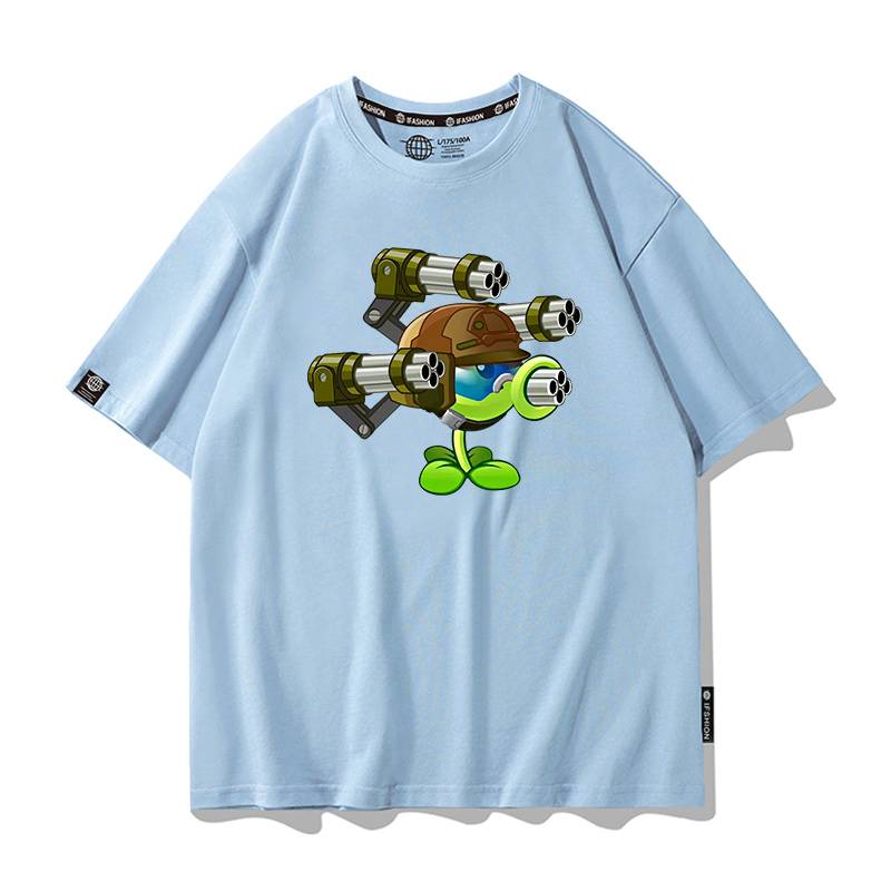 Short -sleeved blue 1