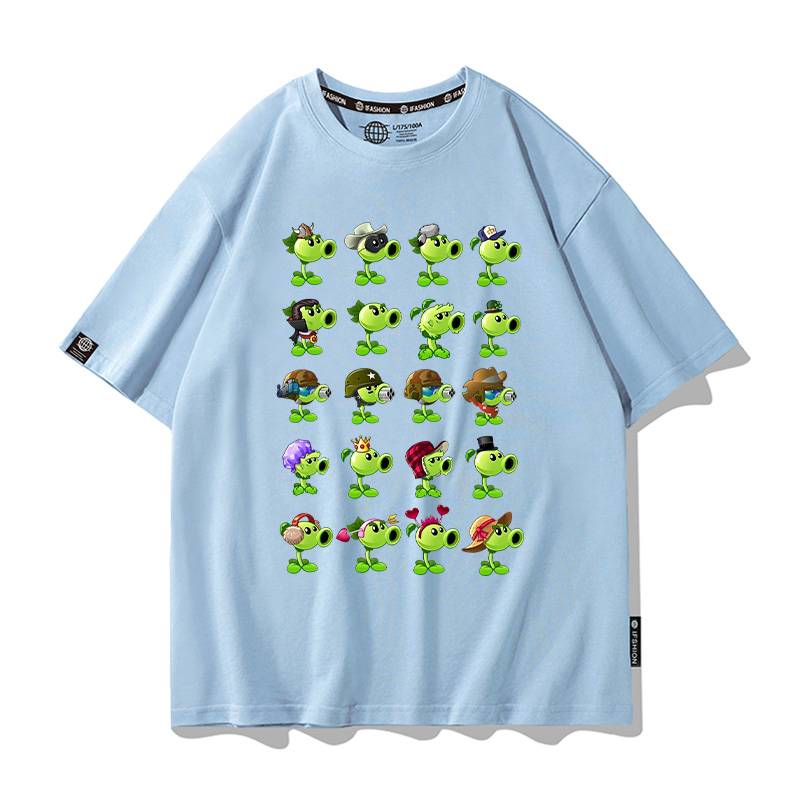 Short -sleeved blue 4