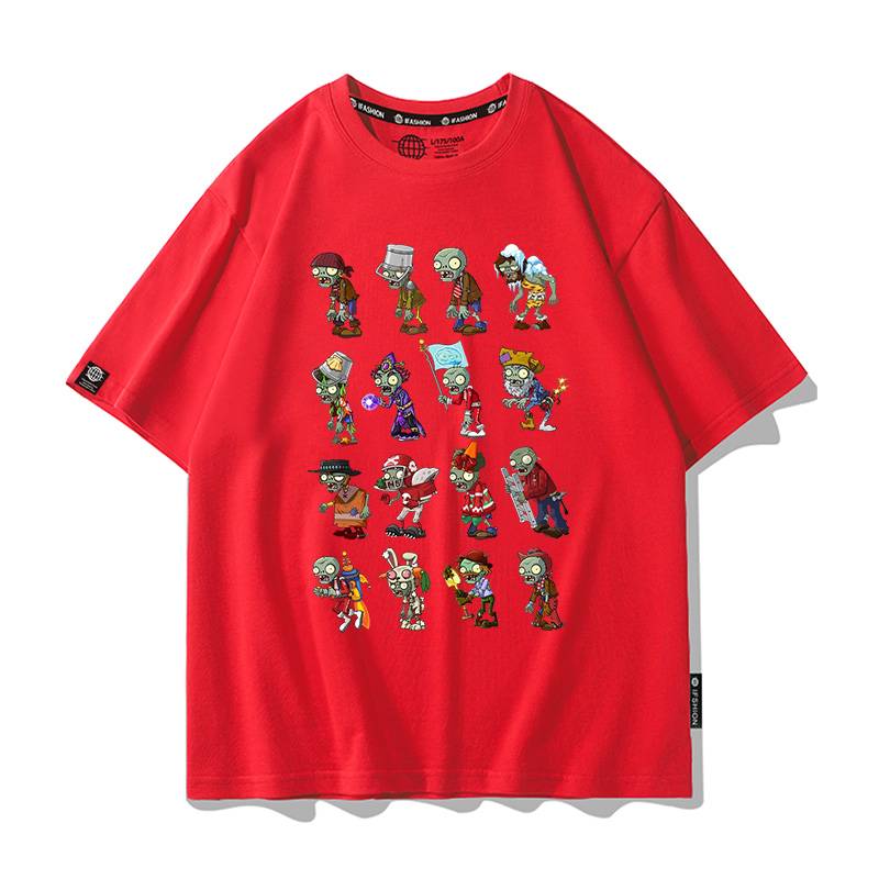 Short -sleeved red 5